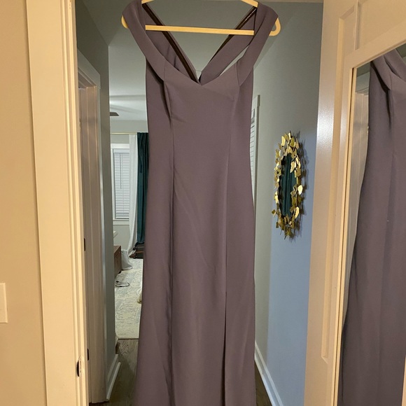 Dessy Collection Gown Silverstone Off the Shoulder - Picture 8 of 8